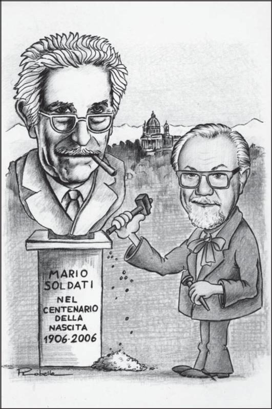 caricatura per il centenario della nascita di Mario Soldati